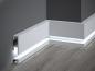Preview: Licht 021 P   2x2,5cm Fussleiste für Kombi mit Licht 019 P für LED Licht