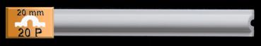 Leiste 20 P  20mm breit  feste Stuckleiste
