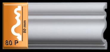 Leiste 80 P  80mm breit  feste Stuckleiste
