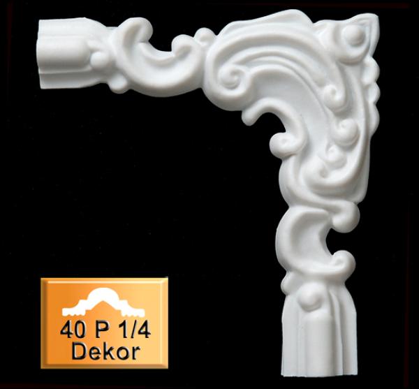 Viertelkreis 40 P 1/4  Dekor 40mm breit